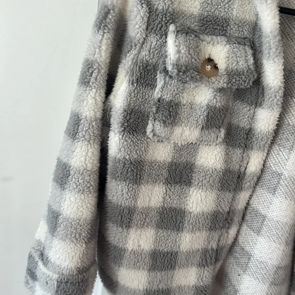 Art Class Plaid Shacket - Girls S 6/6X - Picture 4 of 5